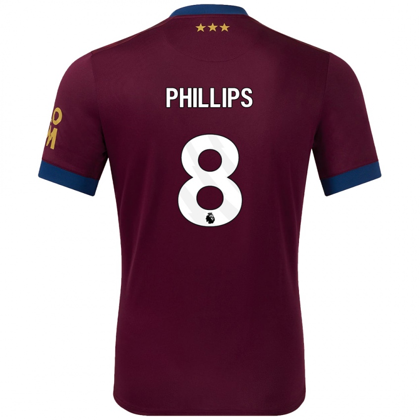 Miesten Kalvin Phillips #8 Ruskea Vieraspaita 2024/25 Lyhythihainen Paita T-Paita