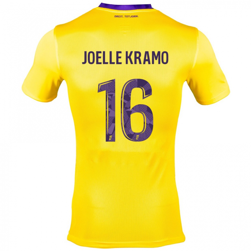 Naisten Marie Joelle Kramo #16 Keltainen Violetti Vieraspaita 2024/25 Lyhythihainen Paita T-Paita