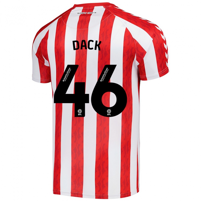 Lapset Bradley Dack #46 Punainen Valkoinen Kotipaita 2024/25 Lyhythihainen Paita T-Paita