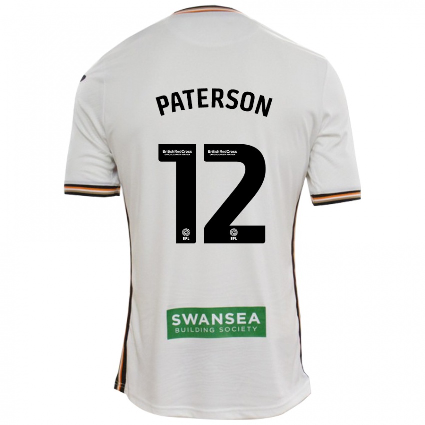 Lapset Jamie Paterson #12 Valkoinen Kotipaita 2024/25 Lyhythihainen Paita T-Paita