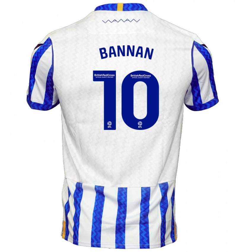 Lapset Barry Bannan #10 Sininen Valkoinen Kotipaita 2024/25 Lyhythihainen Paita T-Paita