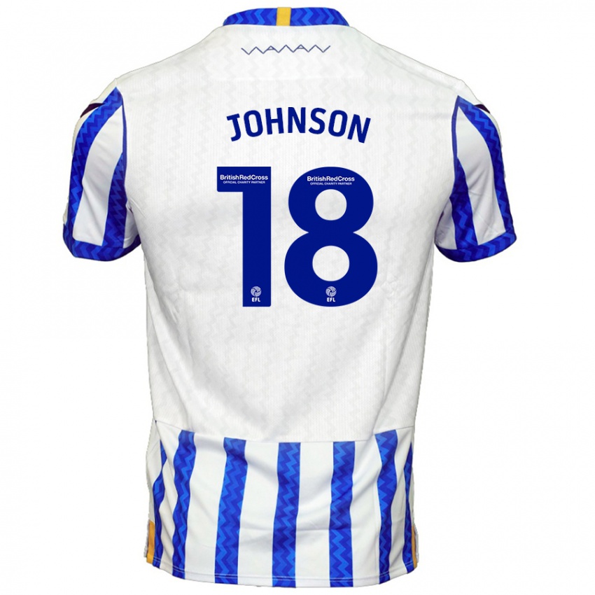 Lapset Marvin Johnson #18 Sininen Valkoinen Kotipaita 2024/25 Lyhythihainen Paita T-Paita