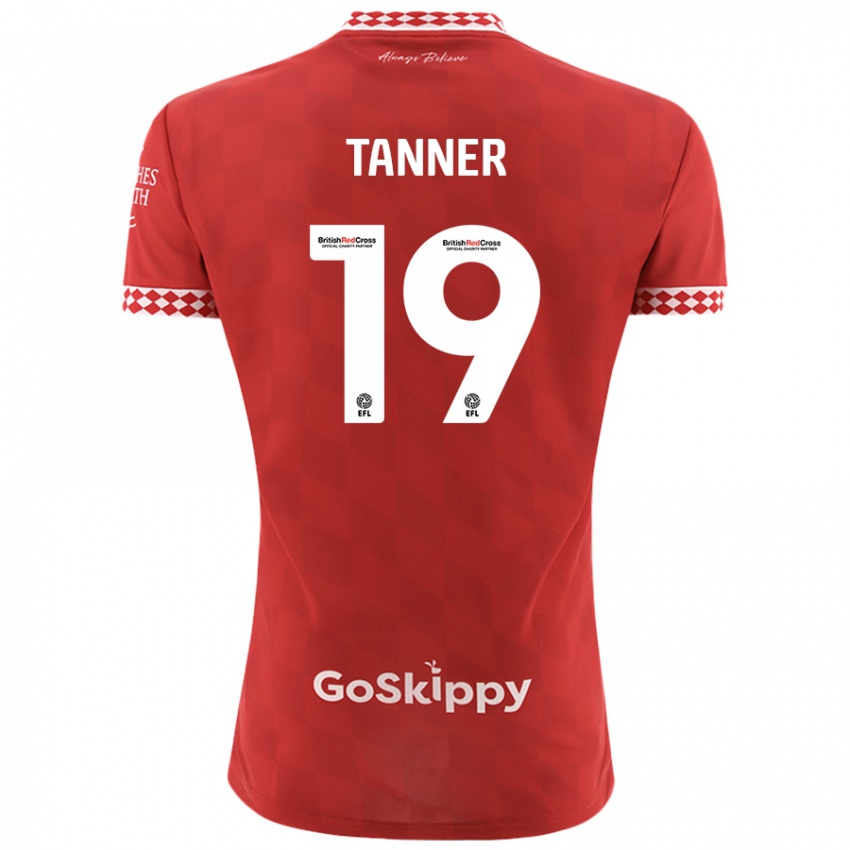 Lapset George Tanner #19 Punainen Kotipaita 2024/25 Lyhythihainen Paita T-Paita