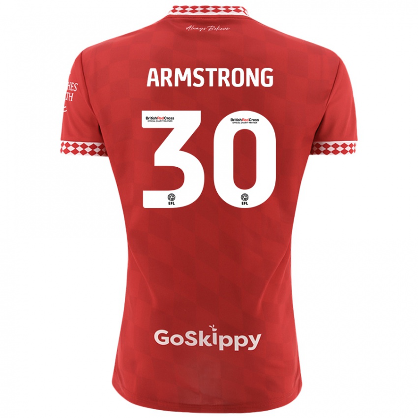 Lapset Sinclair Armstrong #30 Punainen Kotipaita 2024/25 Lyhythihainen Paita T-Paita