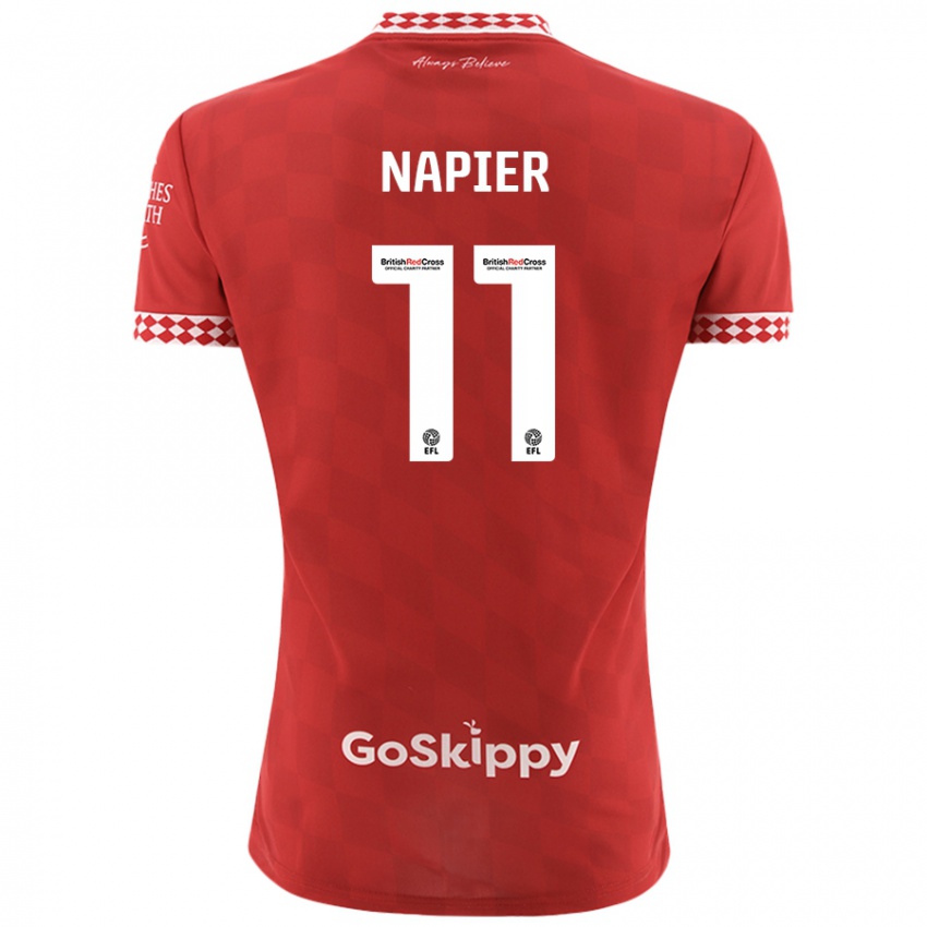 Lapset Jamie-Lee Napier #11 Punainen Kotipaita 2024/25 Lyhythihainen Paita T-Paita