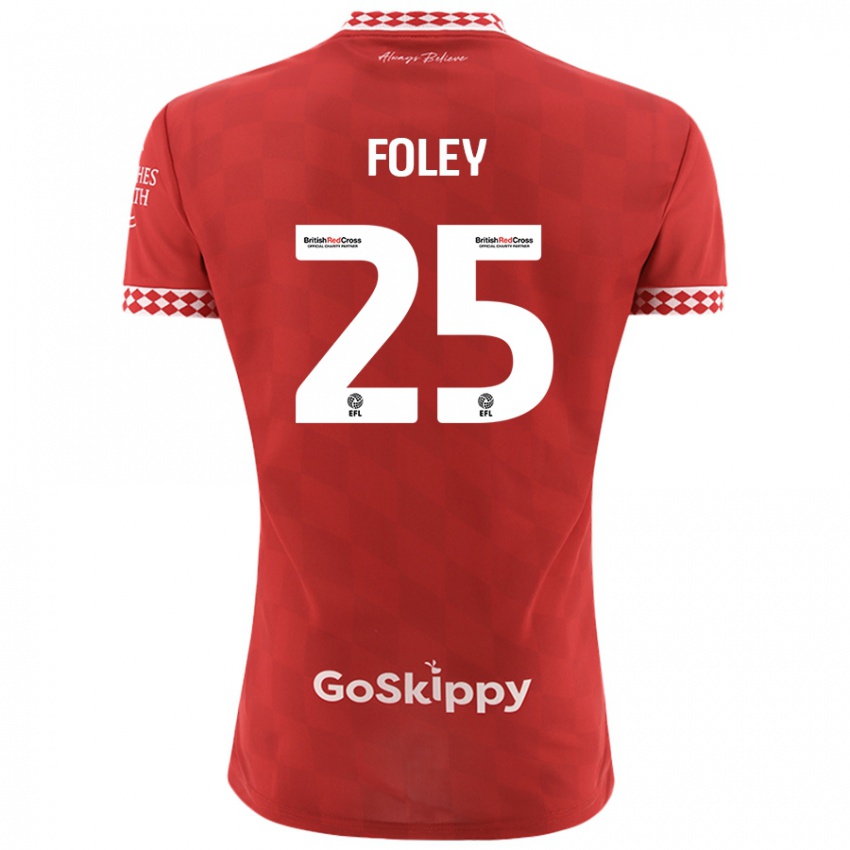 Lapset Erin Foley #25 Punainen Kotipaita 2024/25 Lyhythihainen Paita T-Paita