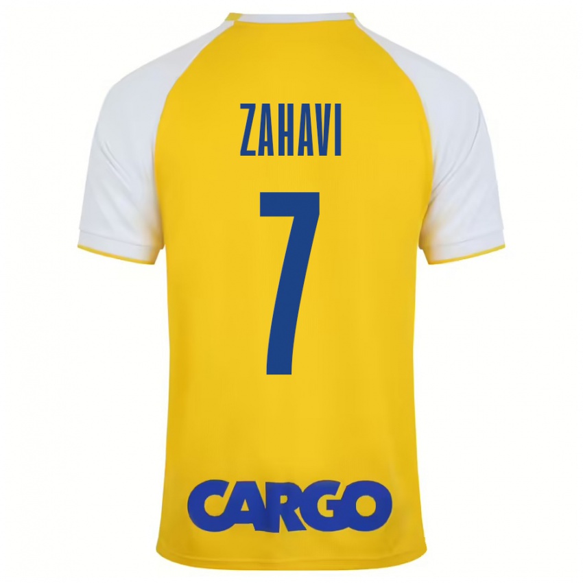 Lapset Eran Zahavi #7 Keltainen Valkoinen Kotipaita 2024/25 Lyhythihainen Paita T-Paita