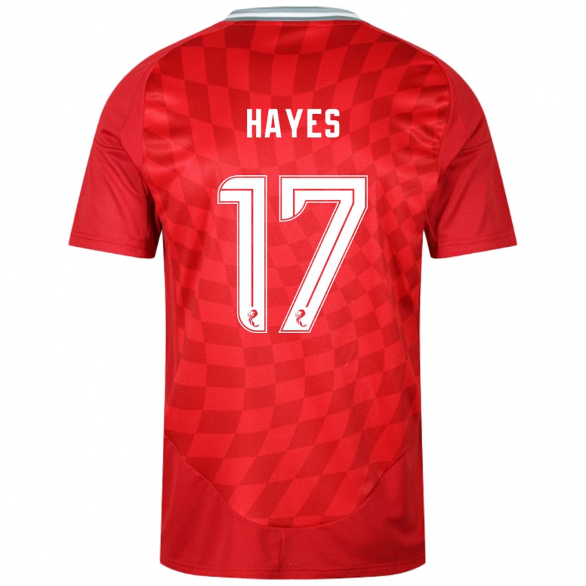 Lapset Jonny Hayes #17 Punainen Kotipaita 2024/25 Lyhythihainen Paita T-Paita