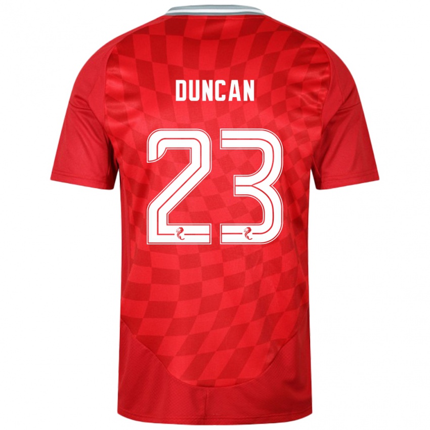 Lapset Ryan Duncan #23 Punainen Kotipaita 2024/25 Lyhythihainen Paita T-Paita