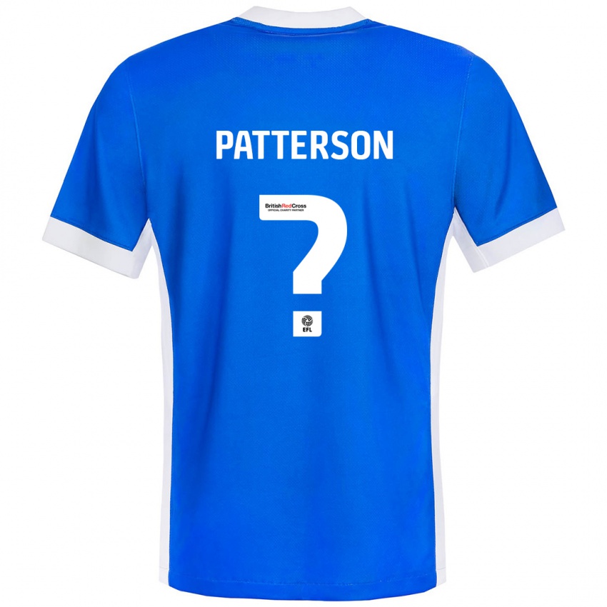 Lapset Rico Patterson #0 Sininen Valkoinen Kotipaita 2024/25 Lyhythihainen Paita T-Paita