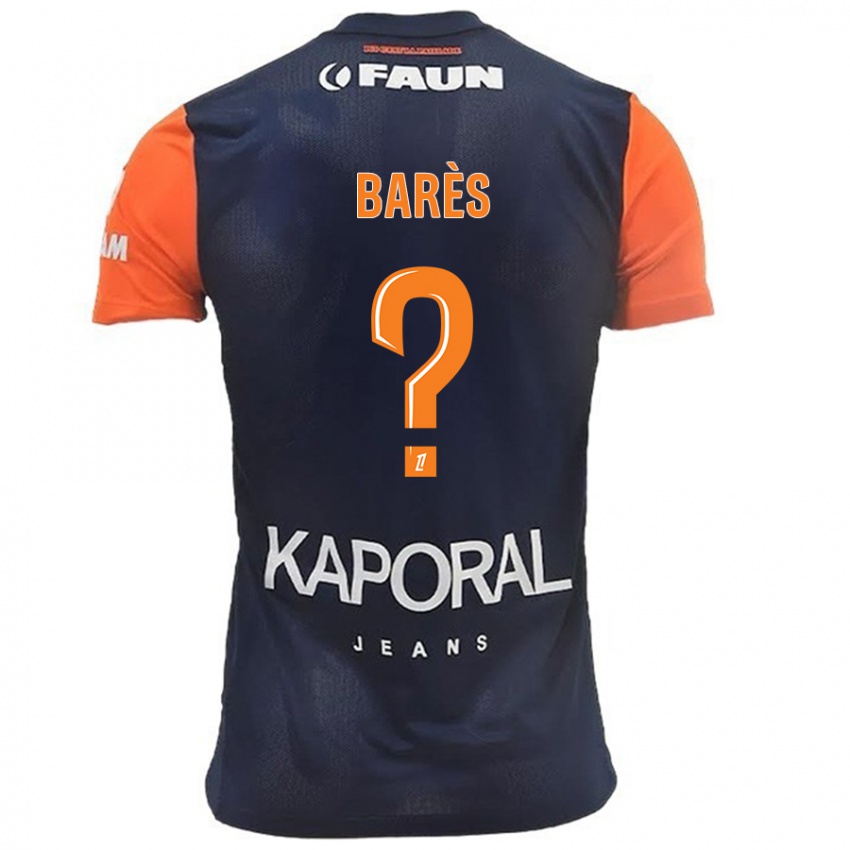 Lapset Gabriel Barès #0 Tummansininen Oranssi Kotipaita 2024/25 Lyhythihainen Paita T-Paita