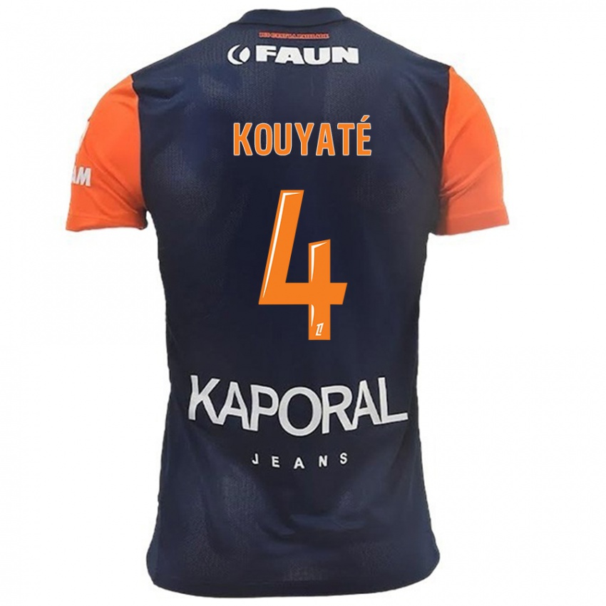 Lapset Kiki Kouyaté #4 Tummansininen Oranssi Kotipaita 2024/25 Lyhythihainen Paita T-Paita