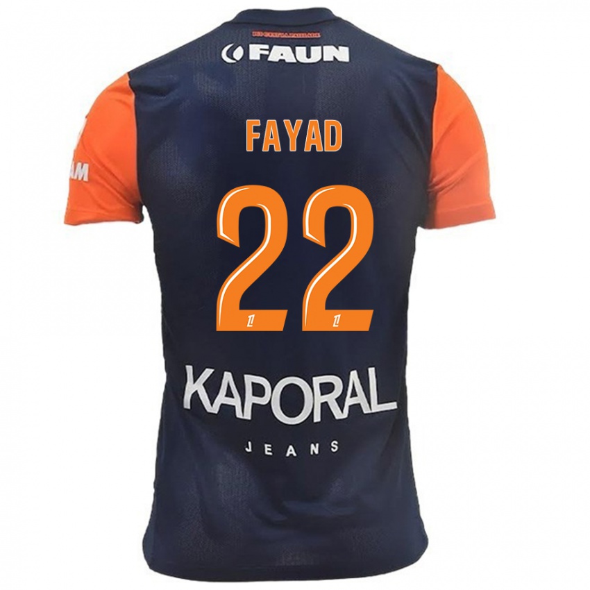 Lapset Khalil Fayad #22 Tummansininen Oranssi Kotipaita 2024/25 Lyhythihainen Paita T-Paita