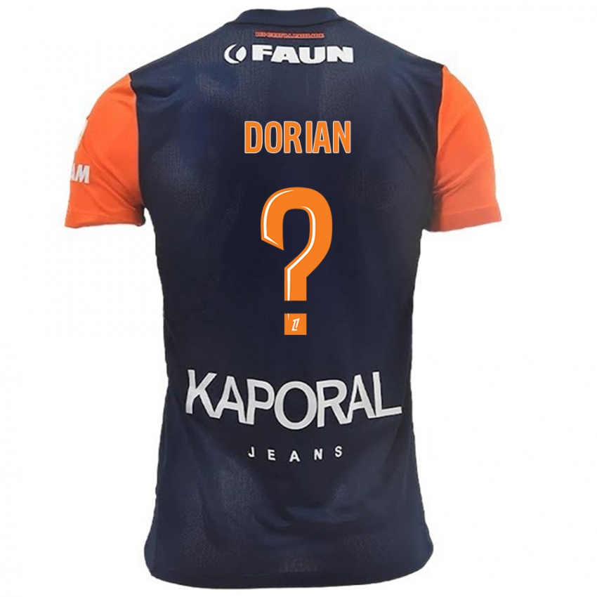 Lapset Dorian Guerreiro #0 Tummansininen Oranssi Kotipaita 2024/25 Lyhythihainen Paita T-Paita