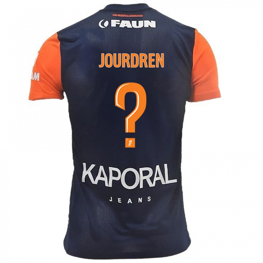 Lapset Ilan Jourdren #0 Tummansininen Oranssi Kotipaita 2024/25 Lyhythihainen Paita T-Paita