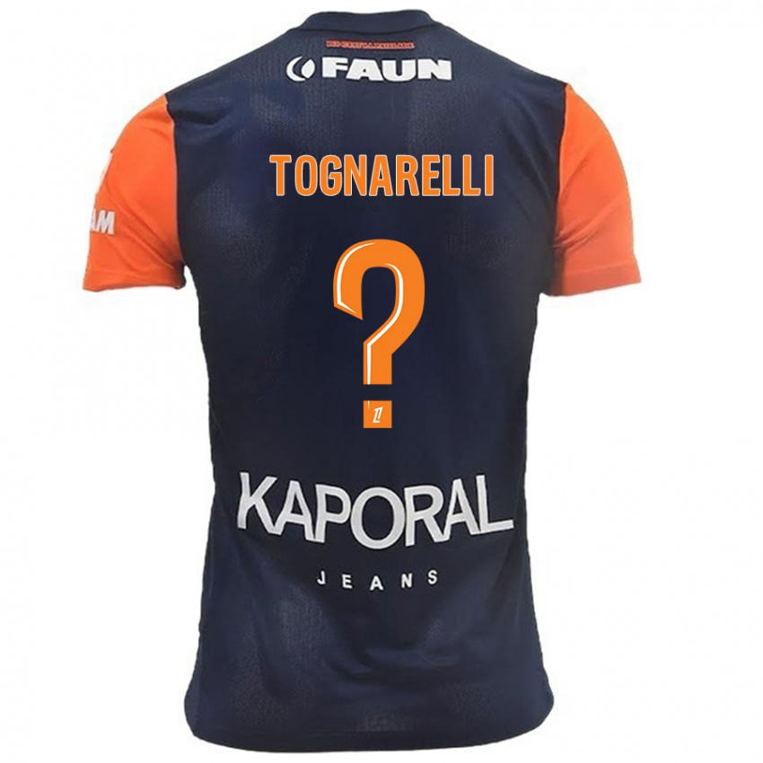 Lapset Angelo Tognarelli #0 Tummansininen Oranssi Kotipaita 2024/25 Lyhythihainen Paita T-Paita