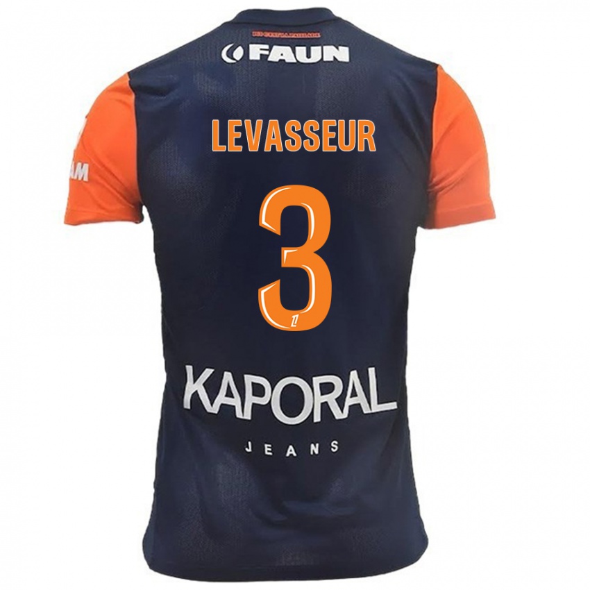 Lapset Marie Levasseur #3 Tummansininen Oranssi Kotipaita 2024/25 Lyhythihainen Paita T-Paita