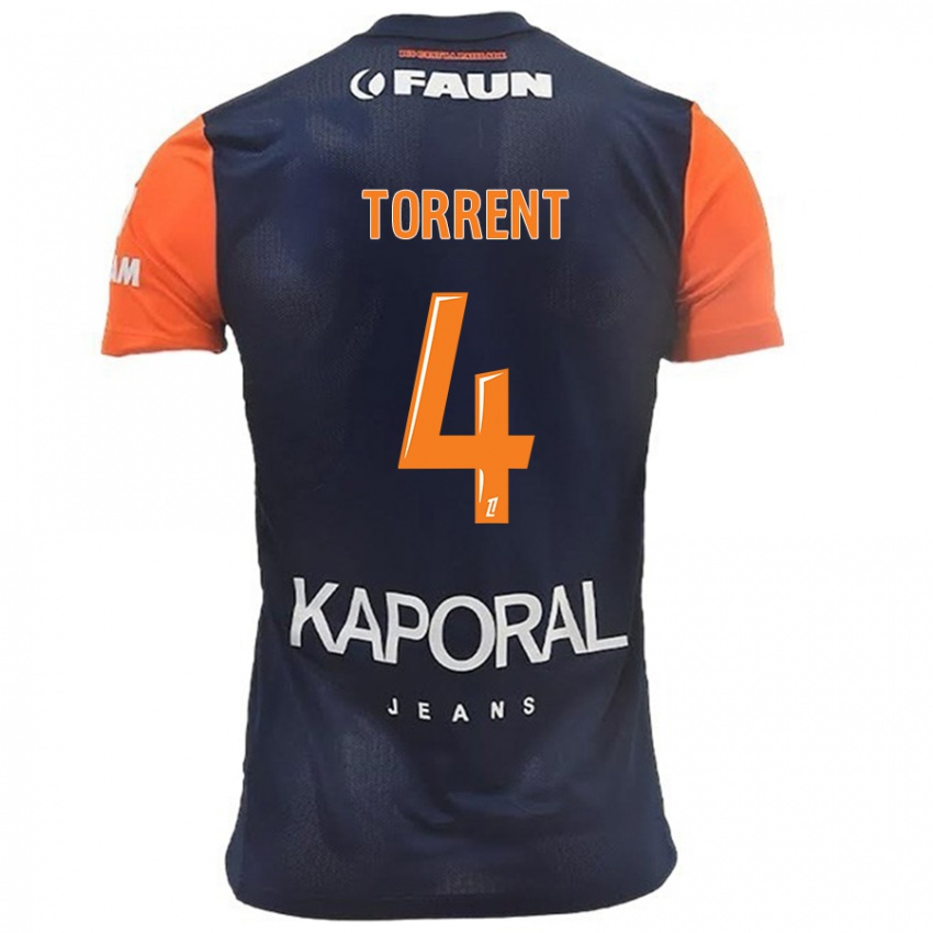 Lapset Marion Torrent #4 Tummansininen Oranssi Kotipaita 2024/25 Lyhythihainen Paita T-Paita