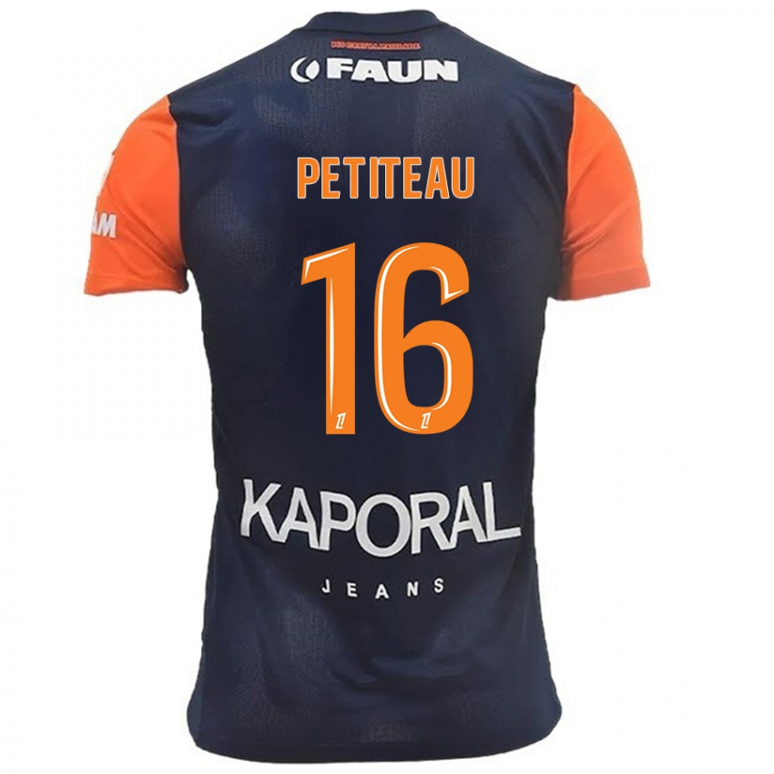 Lapset Marie Petiteau #16 Tummansininen Oranssi Kotipaita 2024/25 Lyhythihainen Paita T-Paita