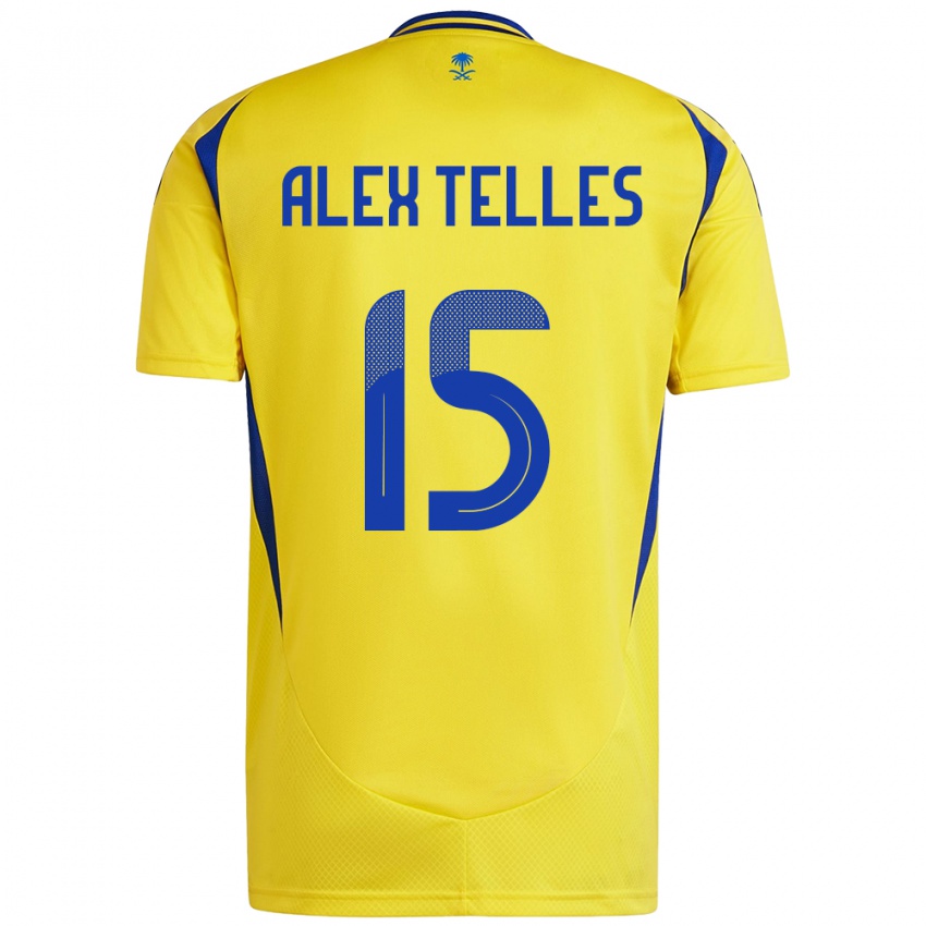 Lapset Alex Telles #15 Keltainen Sininen Kotipaita 2024/25 Lyhythihainen Paita T-Paita