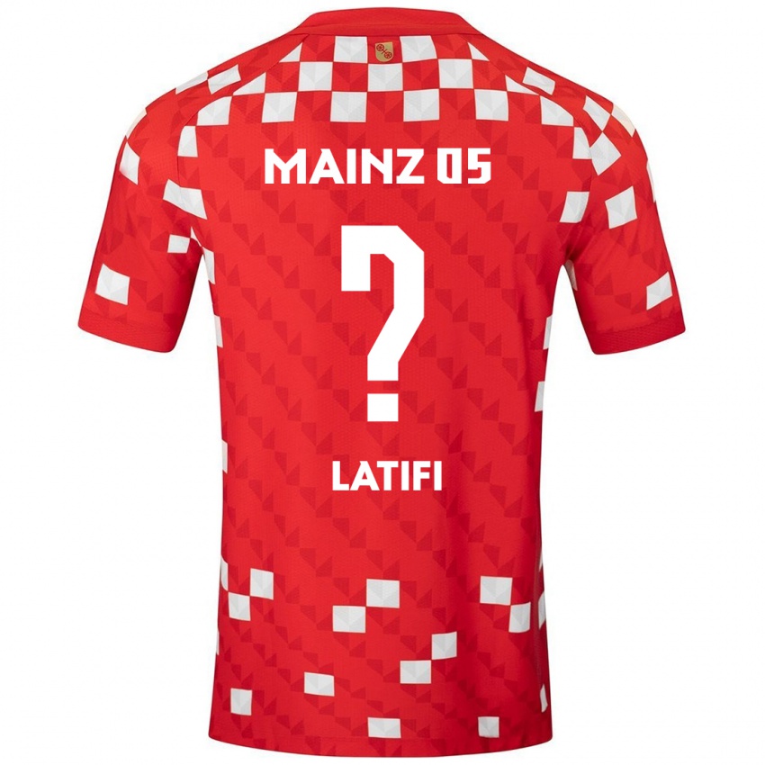 Lapset Artan Latifi #0 Valkoinen Punainen Kotipaita 2024/25 Lyhythihainen Paita T-Paita