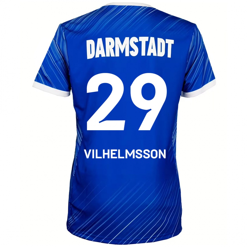 Lapset Oscar Vilhelmsson #29 Sininen Valkoinen Kotipaita 2024/25 Lyhythihainen Paita T-Paita