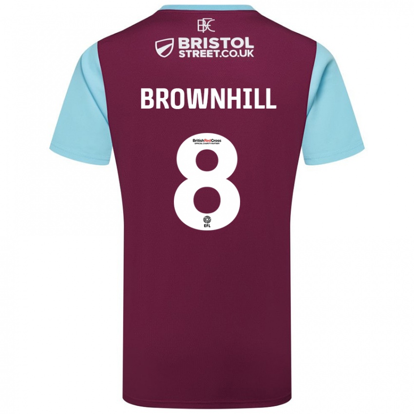 Lapset Josh Brownhill #8 Burgundin Taivaansininen Kotipaita 2024/25 Lyhythihainen Paita T-Paita