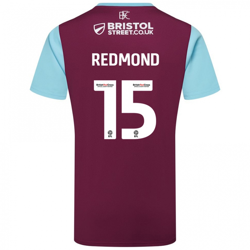 Lapset Nathan Redmond #15 Burgundin Taivaansininen Kotipaita 2024/25 Lyhythihainen Paita T-Paita