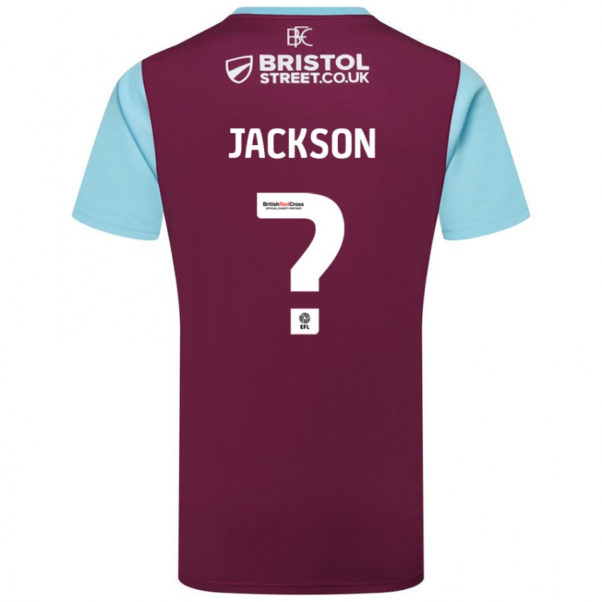 Lapset Luca Jackson #0 Burgundin Taivaansininen Kotipaita 2024/25 Lyhythihainen Paita T-Paita