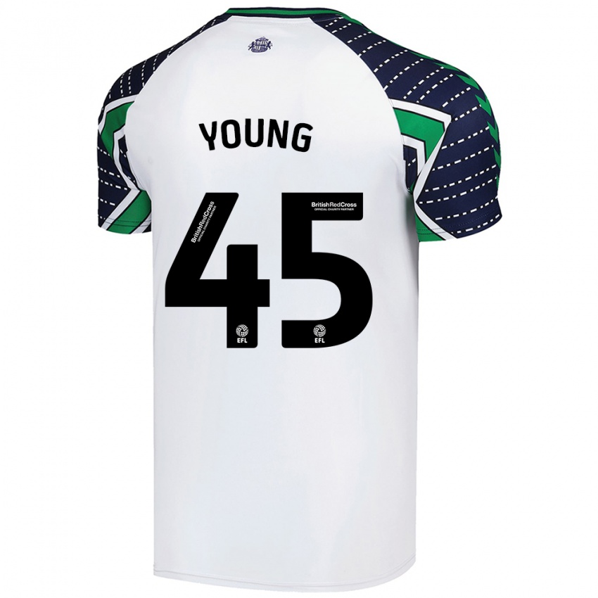 Lapset Matthew Young #45 Valkoinen Vieraspaita 2024/25 Lyhythihainen Paita T-Paita