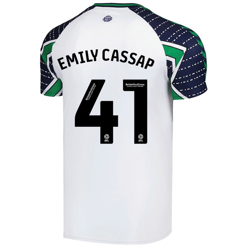 Lapset Emily Cassap #41 Valkoinen Vieraspaita 2024/25 Lyhythihainen Paita T-Paita