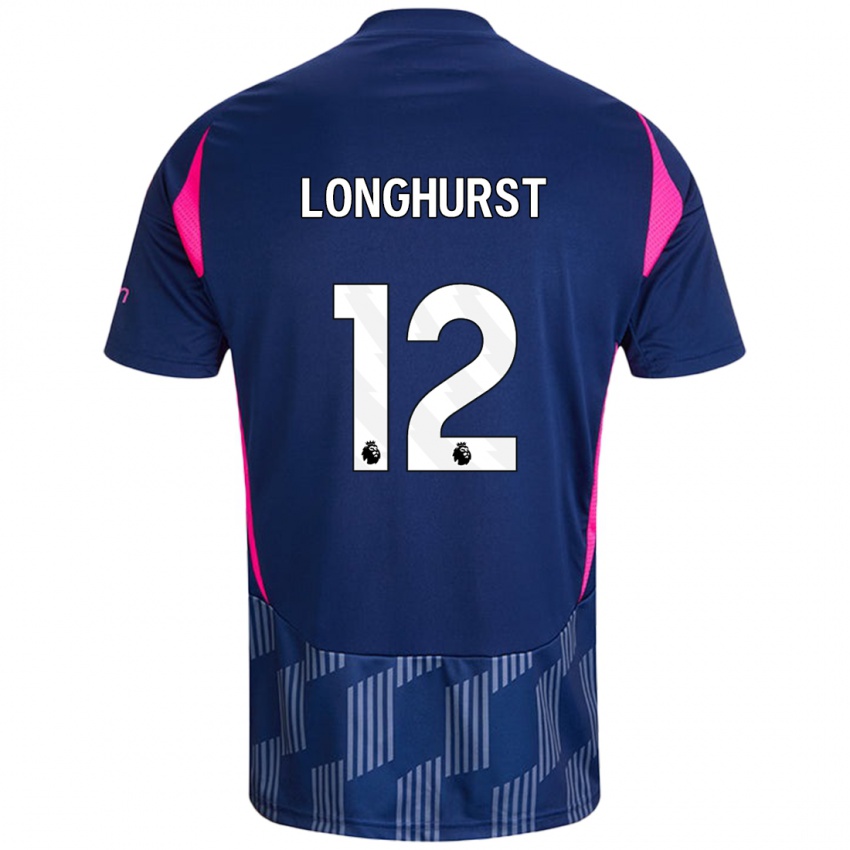 Lapset Kate Longhurst #12 Kuninkaallinen Pinkki Vieraspaita 2024/25 Lyhythihainen Paita T-Paita