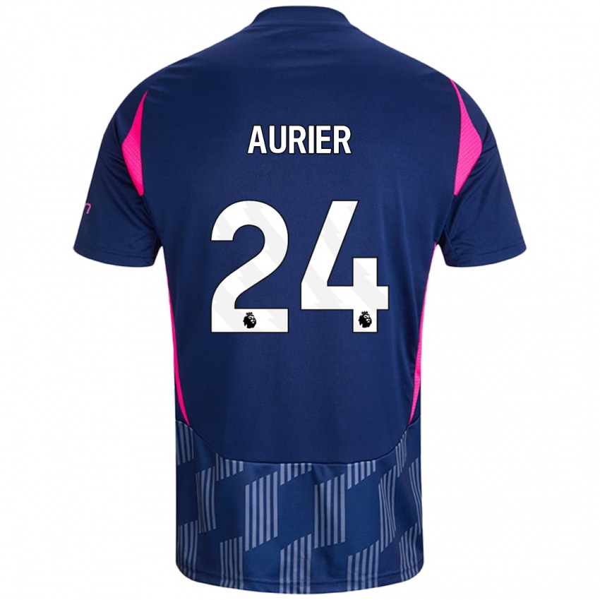 Lapset Serge Aurier #24 Kuninkaallinen Pinkki Vieraspaita 2024/25 Lyhythihainen Paita T-Paita