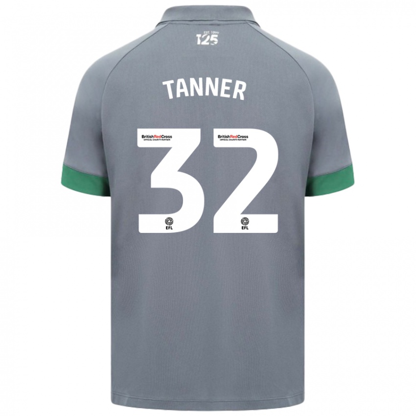 Lapset Ollie Tanner #32 Tummanharmaa Vieraspaita 2024/25 Lyhythihainen Paita T-Paita