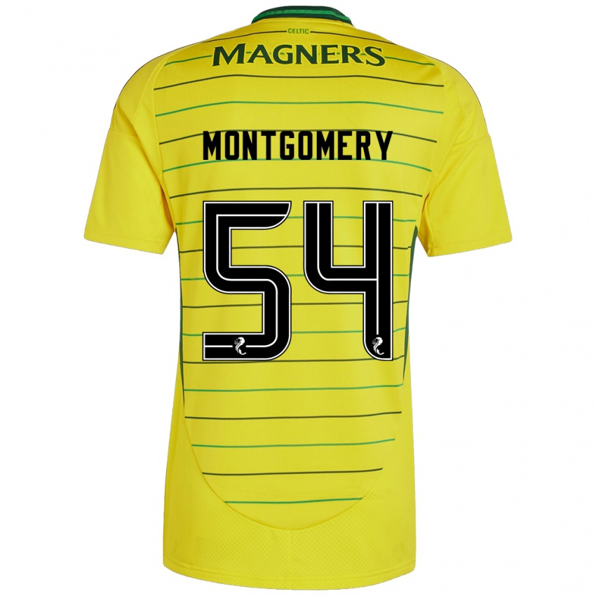 Lapset Adam Montgomery #54 Keltainen Vieraspaita 2024/25 Lyhythihainen Paita T-Paita