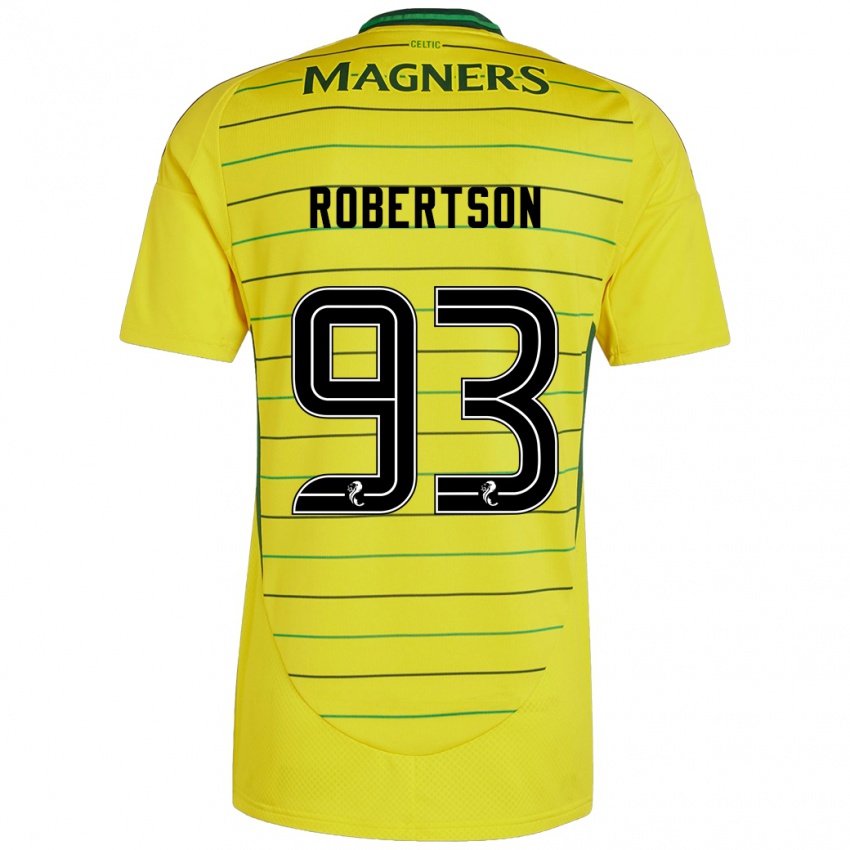 Lapset Mitchell Robertson #93 Keltainen Vieraspaita 2024/25 Lyhythihainen Paita T-Paita