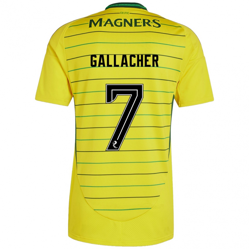 Lapset Amy Gallacher #7 Keltainen Vieraspaita 2024/25 Lyhythihainen Paita T-Paita