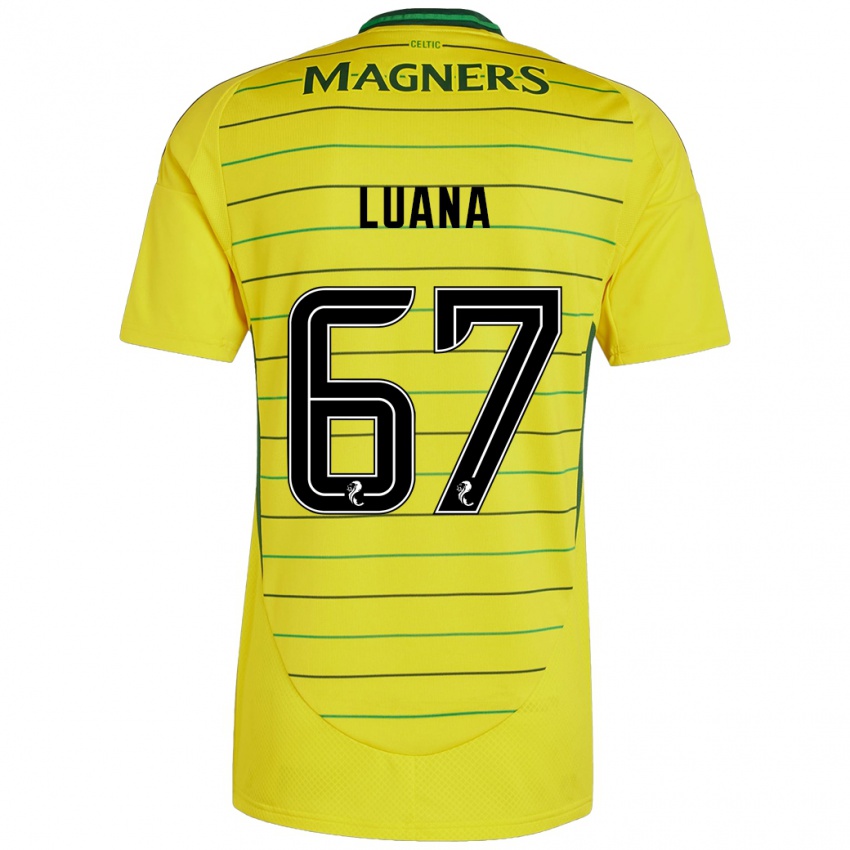 Lapset Luana Muñoz #67 Keltainen Vieraspaita 2024/25 Lyhythihainen Paita T-Paita