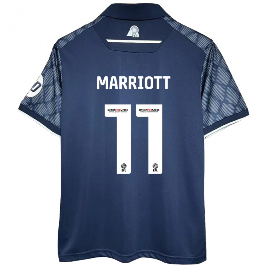 Lapset Jack Marriott #11 Musta Vieraspaita 2024/25 Lyhythihainen Paita T-Paita