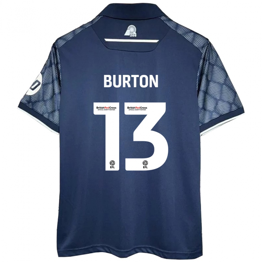 Lapset Callum Burton #13 Musta Vieraspaita 2024/25 Lyhythihainen Paita T-Paita