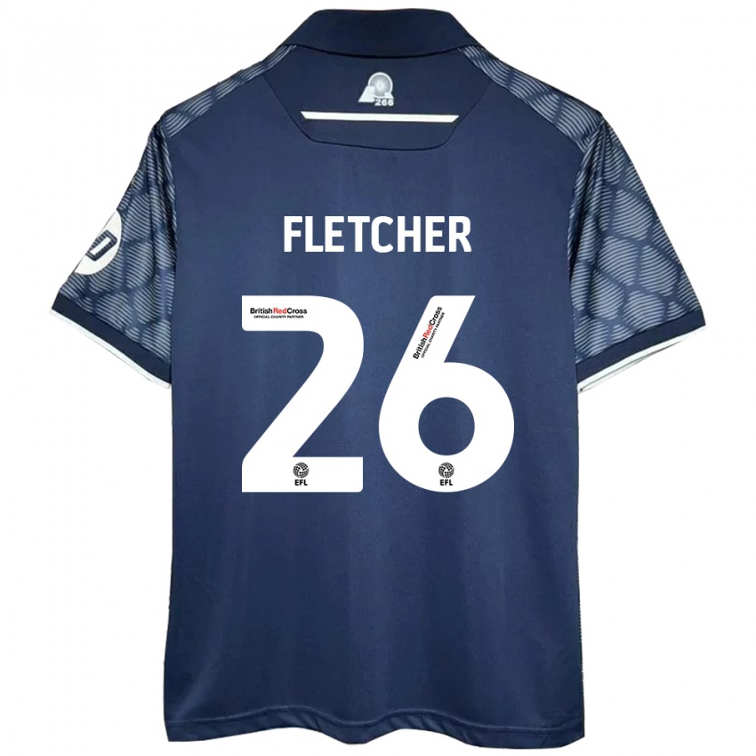 Lapset Steven Fletcher #26 Musta Vieraspaita 2024/25 Lyhythihainen Paita T-Paita