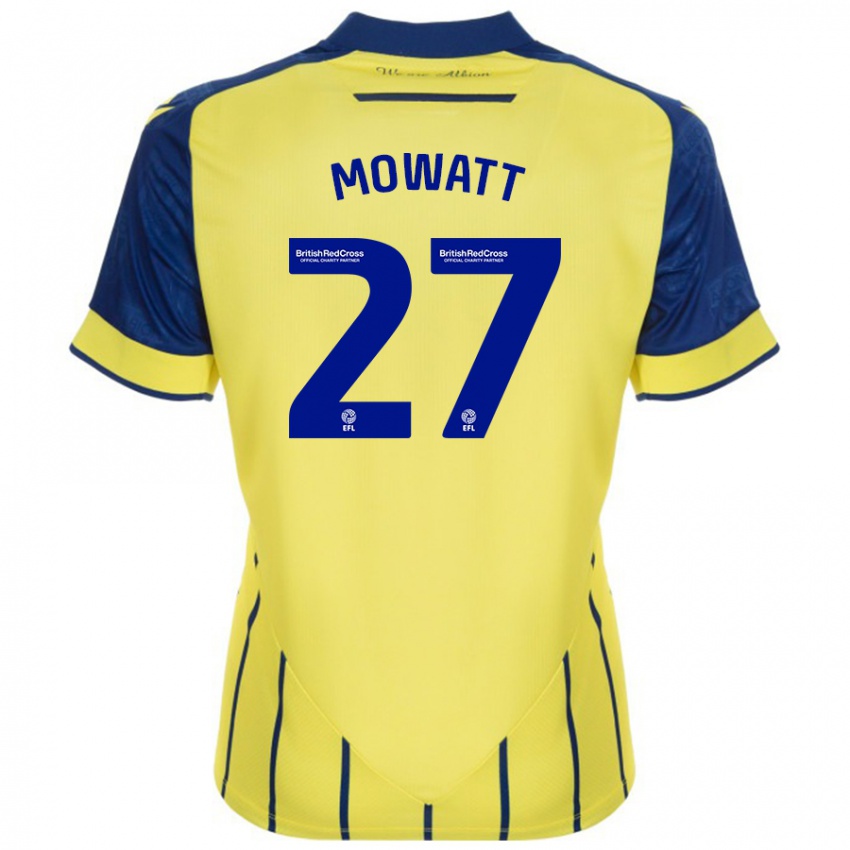 Lapset Alex Mowatt #27 Keltainen Sininen Vieraspaita 2024/25 Lyhythihainen Paita T-Paita