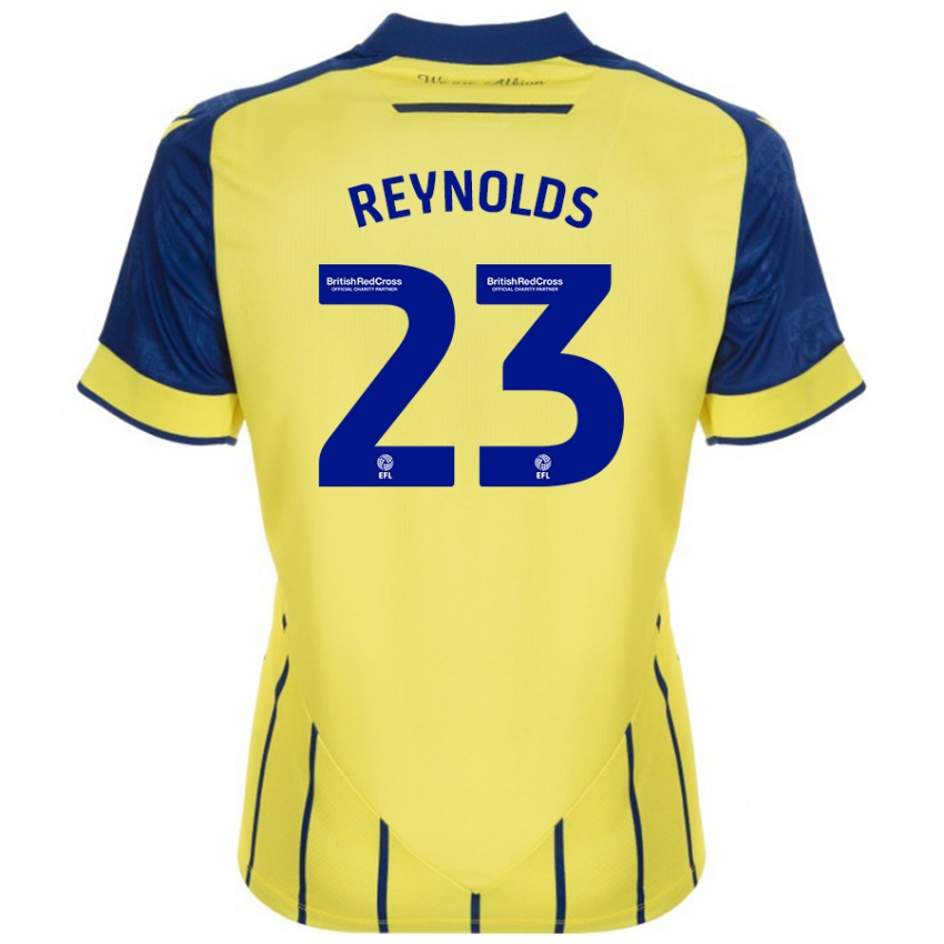 Lapset Taylor Reynolds #23 Keltainen Sininen Vieraspaita 2024/25 Lyhythihainen Paita T-Paita