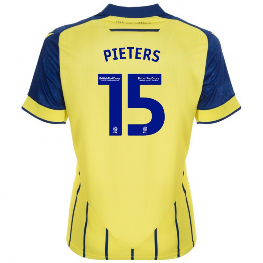 Lapset Erik Pieters #15 Keltainen Sininen Vieraspaita 2024/25 Lyhythihainen Paita T-Paita