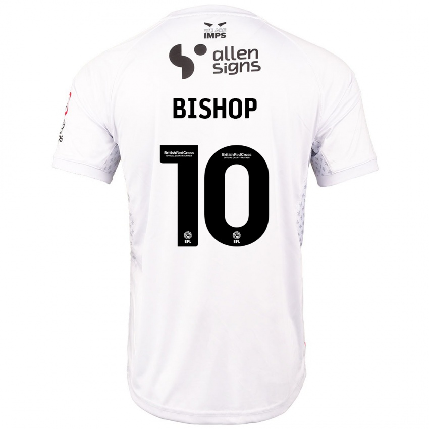 Lapset Teddy Bishop #10 Punainen Valkoinen Vieraspaita 2024/25 Lyhythihainen Paita T-Paita