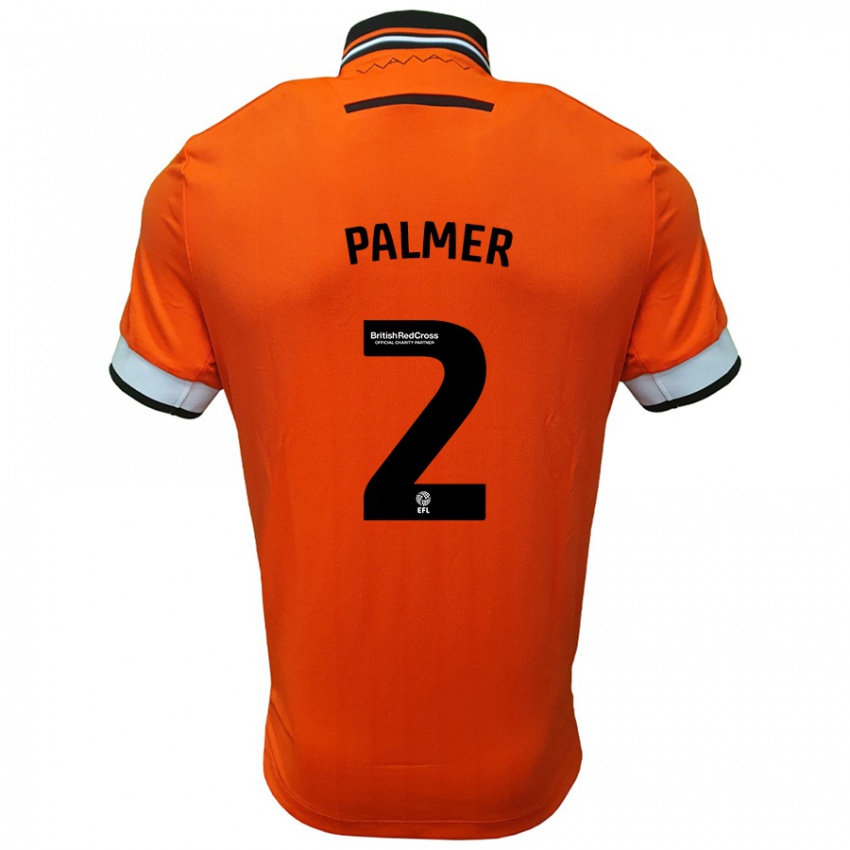 Lapset Liam Palmer #2 Oranssi Valkoinen Vieraspaita 2024/25 Lyhythihainen Paita T-Paita