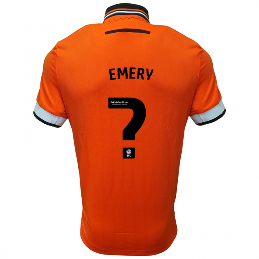 Lapset Joe Emery #0 Oranssi Valkoinen Vieraspaita 2024/25 Lyhythihainen Paita T-Paita