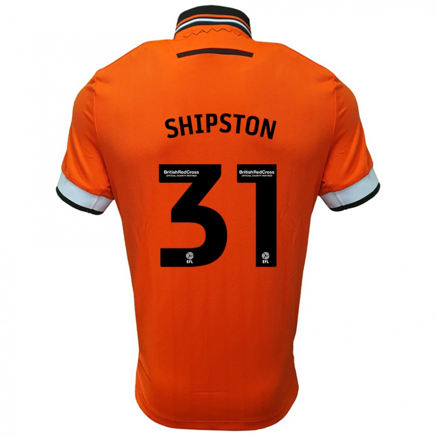 Lapset Rio Shipston #31 Oranssi Valkoinen Vieraspaita 2024/25 Lyhythihainen Paita T-Paita