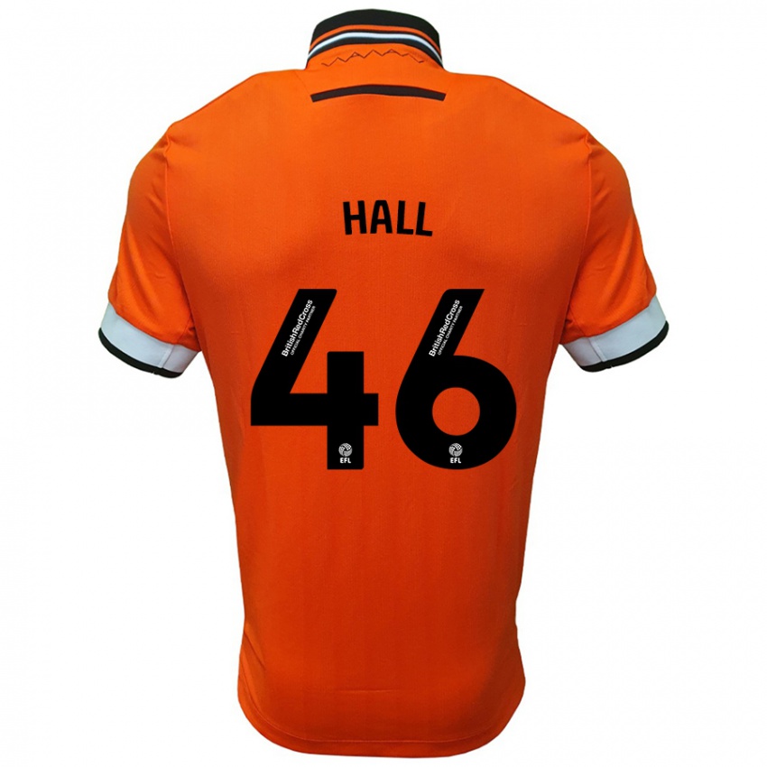 Lapset Jack Hall #46 Oranssi Valkoinen Vieraspaita 2024/25 Lyhythihainen Paita T-Paita