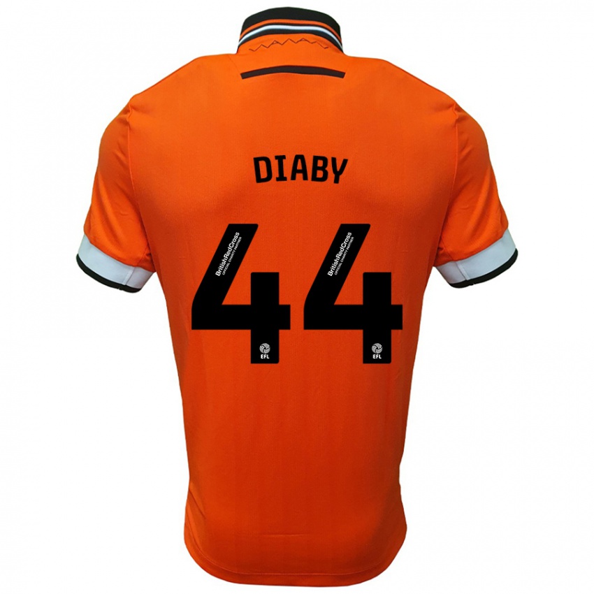 Lapset Momo Diaby #44 Oranssi Valkoinen Vieraspaita 2024/25 Lyhythihainen Paita T-Paita